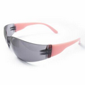 Ladies Lucy Safety Glasses with Pink Frame/ Smoke Anti Fog Lens